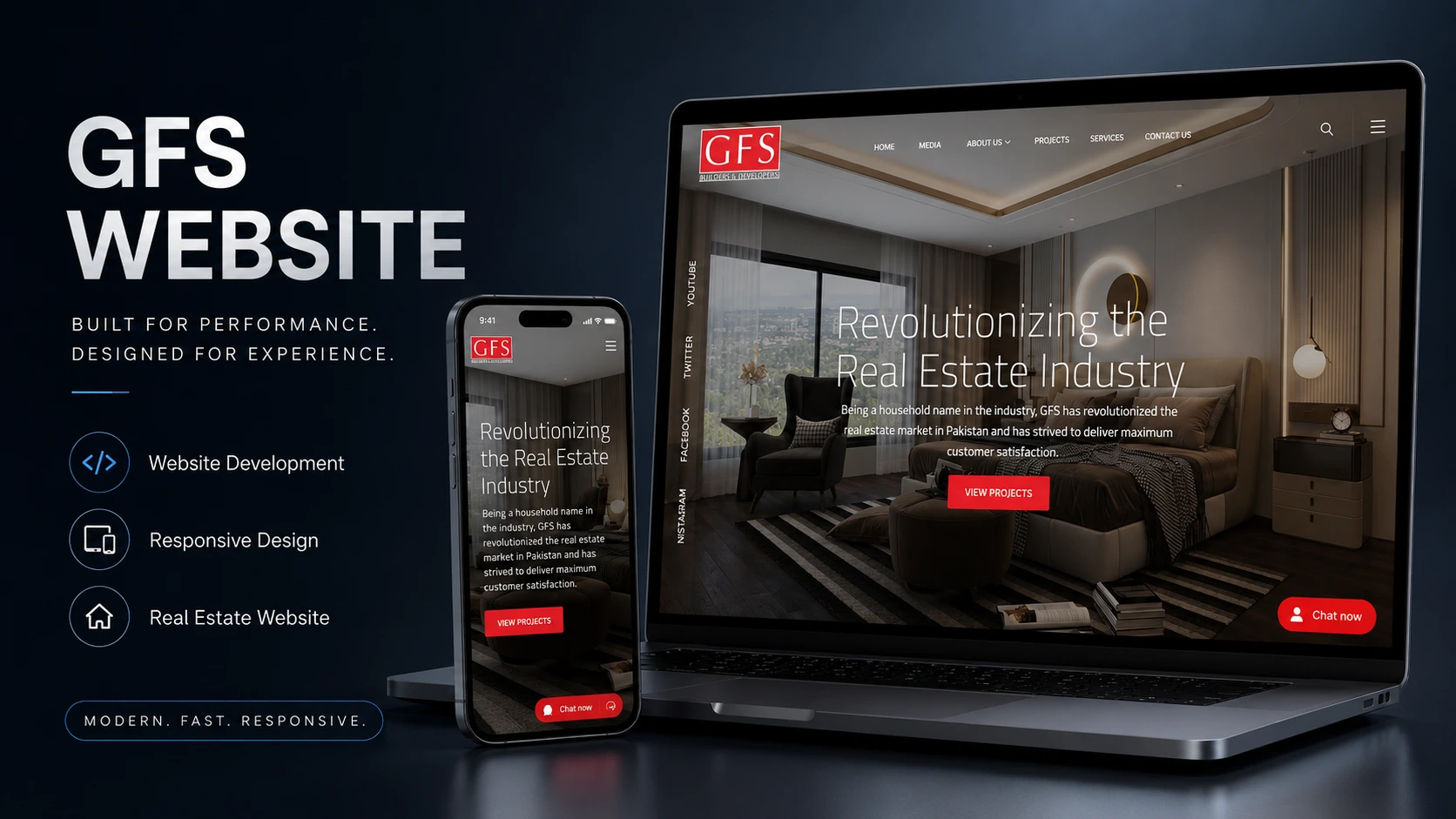 GFS Builders & Developers - Website Development visualization screenshot 1